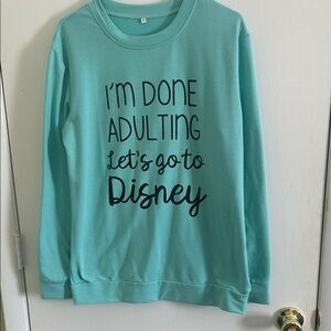 Teal Graphic Sweatshirt